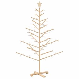 vidaXL Houten kerstboom Naturel 150 cm Massief grenenhout