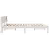 vidaXL Bedframe met hoofdeinde Wit 150 x 200 cm Massief grenenhout