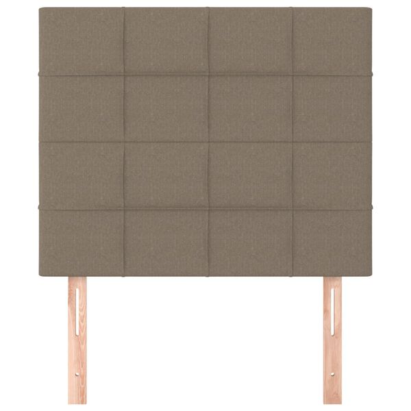 vidaXL Hoofdbord taupe 90x5x118/128 cm Stof