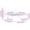 vidaXL Bedframe met hoofdeinde Wit 200 x 200 cm Massief grenenhout