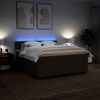 vidaXL Boxspring met matras stof lichtgrijs 180x200 cm