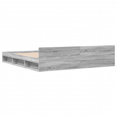 vidaXL Bedframe met lades bewerkt hout grijs sonoma eiken 180x200 cm