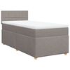 vidaXL Boxspring met matras stof taupe 100x200 cm