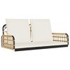 vidaXL Schommelbank met kussens 105x58x38 cm poly rattan en staal