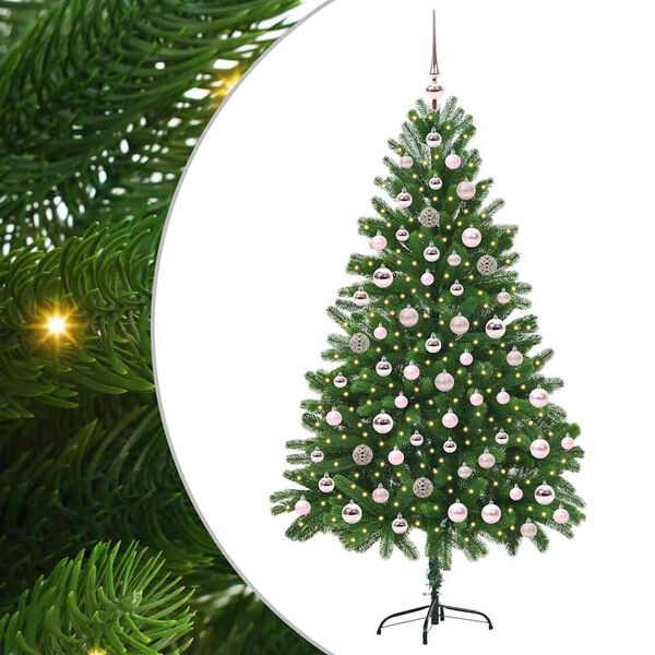 vidaXL Kerstboom met 300 LED met standaard Groen 180 cm PE