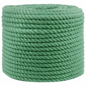 vidaXL Jute Touw 14 mm Groen 100% Tossa jute