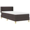 vidaXL Boxspringbed met matras Donkerbruin 200 x 90 cm Polyester