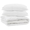 vidaXL Dekbed met kussen 3 pcs Wit Microvezel
