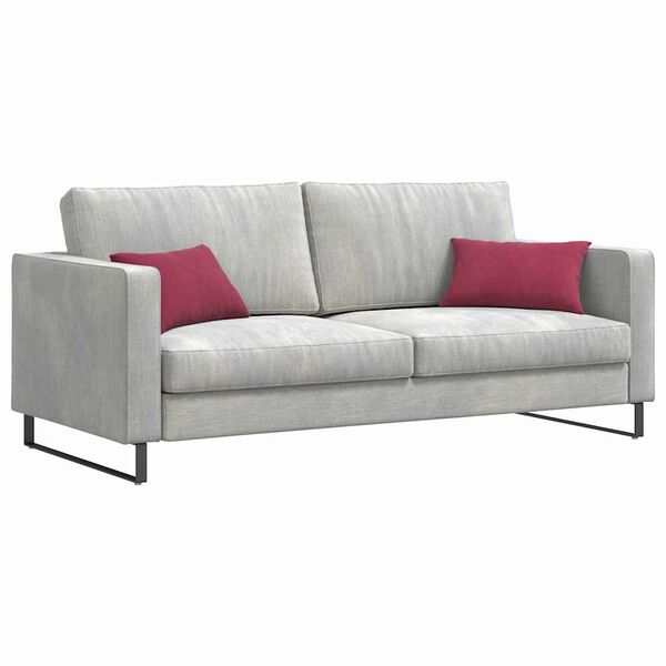 vidaXL Sofa Kussens 2 pcs Wijnrood 50 x 30 cm Katoen Stof