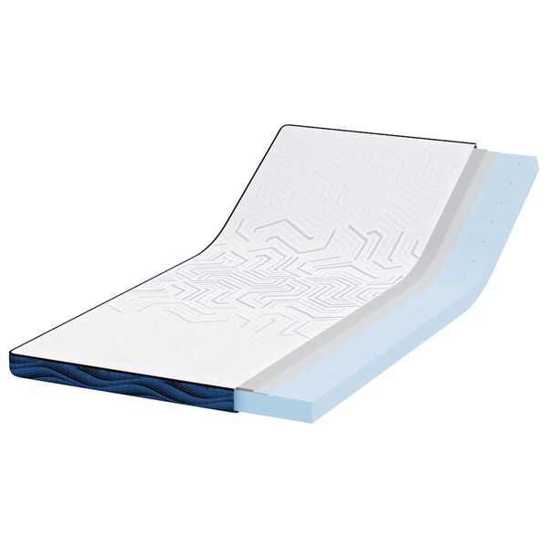 vidaXL matrastopper Wit 90 x 200 cm Jacquard Stof