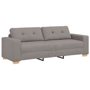 vidaXL 3-Zits Bank Taupe 220 cm Stof