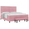 vidaXL Boxspring bed met hoofdeinde Roze 200 x 180 cm Fluweel
