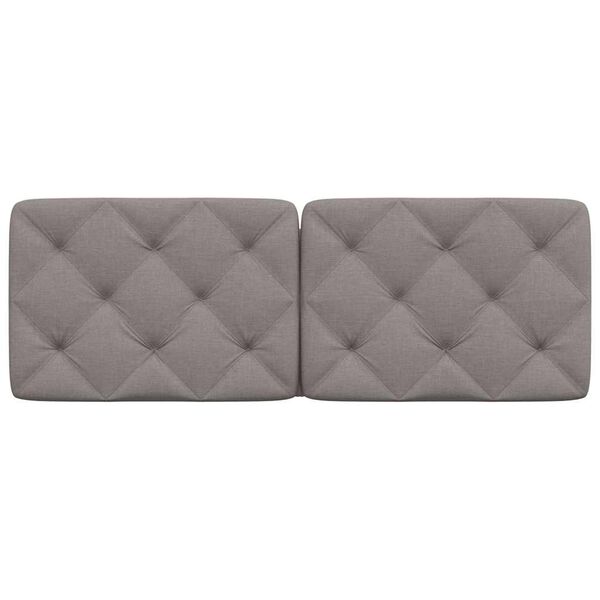 vidaXL Hoofdbordkussen 140 cm stof taupe
