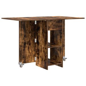 vidaXL Eettafel 115 x 70 x 75 cm Bewerkt hout Gerookt eiken