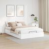 vidaXL Bedframe zonder matras 140x200 cm kunstleer wit