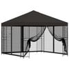 vidaXL Tuin Gazebo met Zijwanden 3 x 3 m Antracietkleurig
