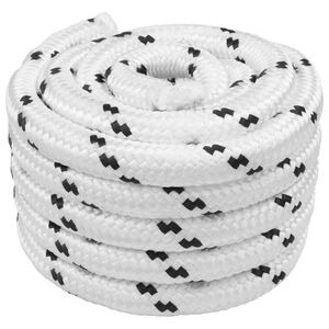 vidaXL Boottouw Wit 25 m Polyester