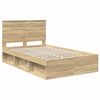 vidaXL Bedframe met hoofdeinde Sonoma 120 x 190 cm Massief grenenhout