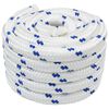 vidaXL Boottouw 10 m 5 Wit en Blauw PP
