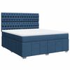 vidaXL Boxspring met matras stof blauw 180x200 cm