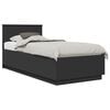 vidaXL Bedframe met hoofdeinde Zwart 70 x 190 cm Bewerkt hout