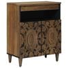 vidaXL Dressoir met opslag Bruin 60 x 33,5 x 75 cm Massief Mango Hout