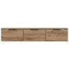 vidaXL Wandkast 102x30x20 cm bewerkt hout artisanaal eikenkleur