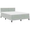 vidaXL Boxspringbed met matras Lichtgrijs 140 x 200 cm Fluweel