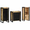 vidaXL Badkamermeubelset met plank 3 pcs Bruin Massief Mango Hout