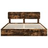 vidaXL Opslag bed met lade Gerookt eiken 180 x 200 cm Bewerkt hout