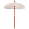 vidaXL Macramé Parasol Crème 190 x 190 x 260 cm