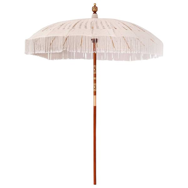 vidaXL Macramé Parasol Crème 190 x 190 x 260 cm