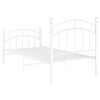 vidaXL Bedframe metaal wit 100x200 cm