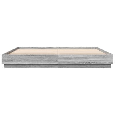 vidaXL Bedframe bewerkt hout grijs sonoma eikenkleurig 180x200 cm