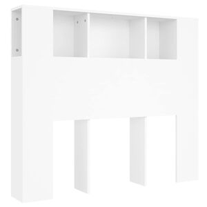 vidaXL Hoofdbordkast wit 120x18,5x102,5 cm