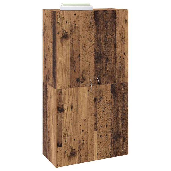 vidaXL Kantoor kast met plank Oud hout 60 x 32 x 115 cm Bewerkt hout