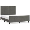vidaXL Bedframe zonder matras 140x200 cm fluweel donkergrijs