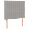 vidaXL Boxspring met matras stof lichtgrijs 90x200 cm