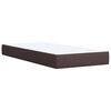 vidaXL Boxspring met matras stof donkerbruin 90x190 cm