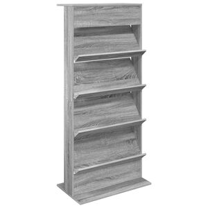 vidaXL Tijdschrift Rek Grijs Sonoma 70 x 41 x 156 cm Bewerkt hout