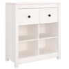 vidaXL Dressoir 70x35x80 cm massief grenenhout wit