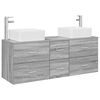 vidaXL Badkamerkastenset 3 st Grijs Sonoma 49,5 x 41 x 63 cm
