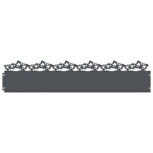 vidaXL Gazonranden 10 st 103 x 0,05 x 22 cm Staal Antraciet