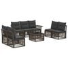 vidaXL Tuinbankenset 8 st Grijs poly rattan