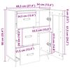 vidaXL Dressoir 69,5x34x90 cm bewerkt hout betongrijs