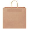 vidaXL Papieren zakken 50 st met hengsels 32x22x28 cm bruin
