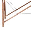 vidaXL Inklapbare massagetafel 3 zones met houten frame (creme)