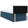 vidaXL Bed poef met matras en LED's 80x200 cm fluweel donkerblauw