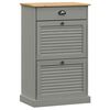 vidaXL Schoenenkast VIGO 60x35x96 cm massief grenenhout grijs