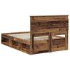 vidaXL Bedframe met hoofdeinde Oudhout 120 x 200 cm Massief grenenhout